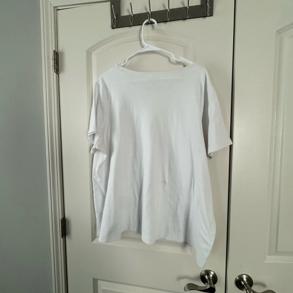 The Outfitters by Lands’ End Royal Blue and White Short Sleeve Tees 3x - Picture 8 of 16